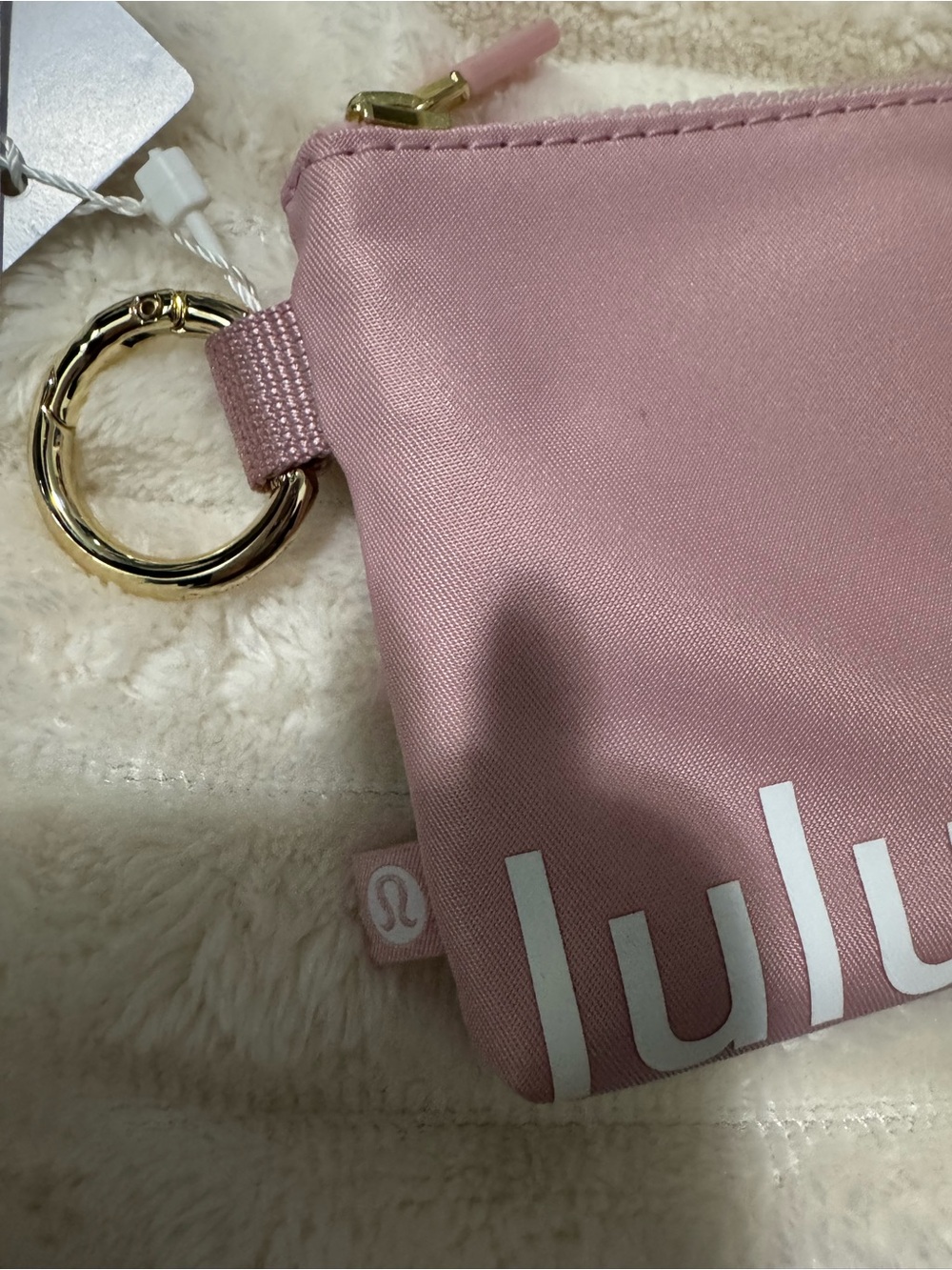 lululemon athletica  Pink haze and gold Clipabble Card Pouch NWT - Picture 2 of 5